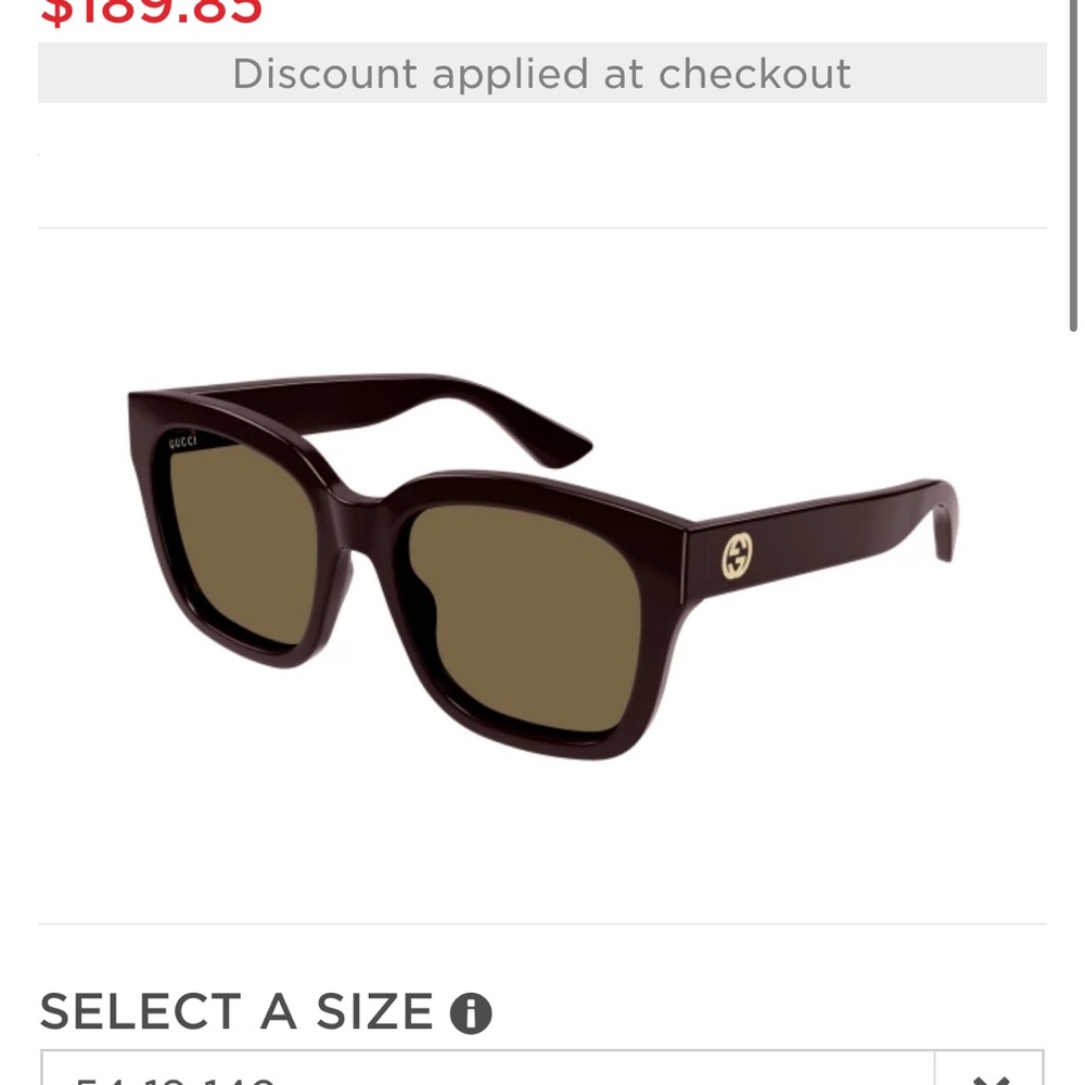 Women’s Gucci dark red  Sunglasses